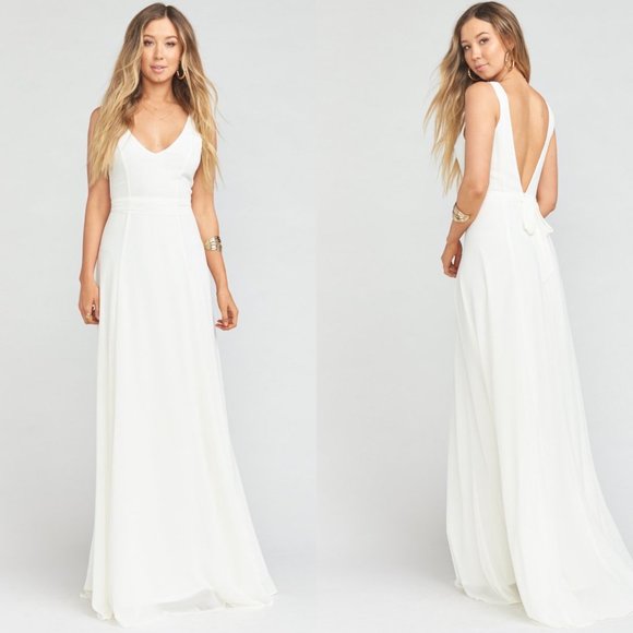 Show Me Your MuMu Elegant White Maxi Dress - Picture 1 of 3